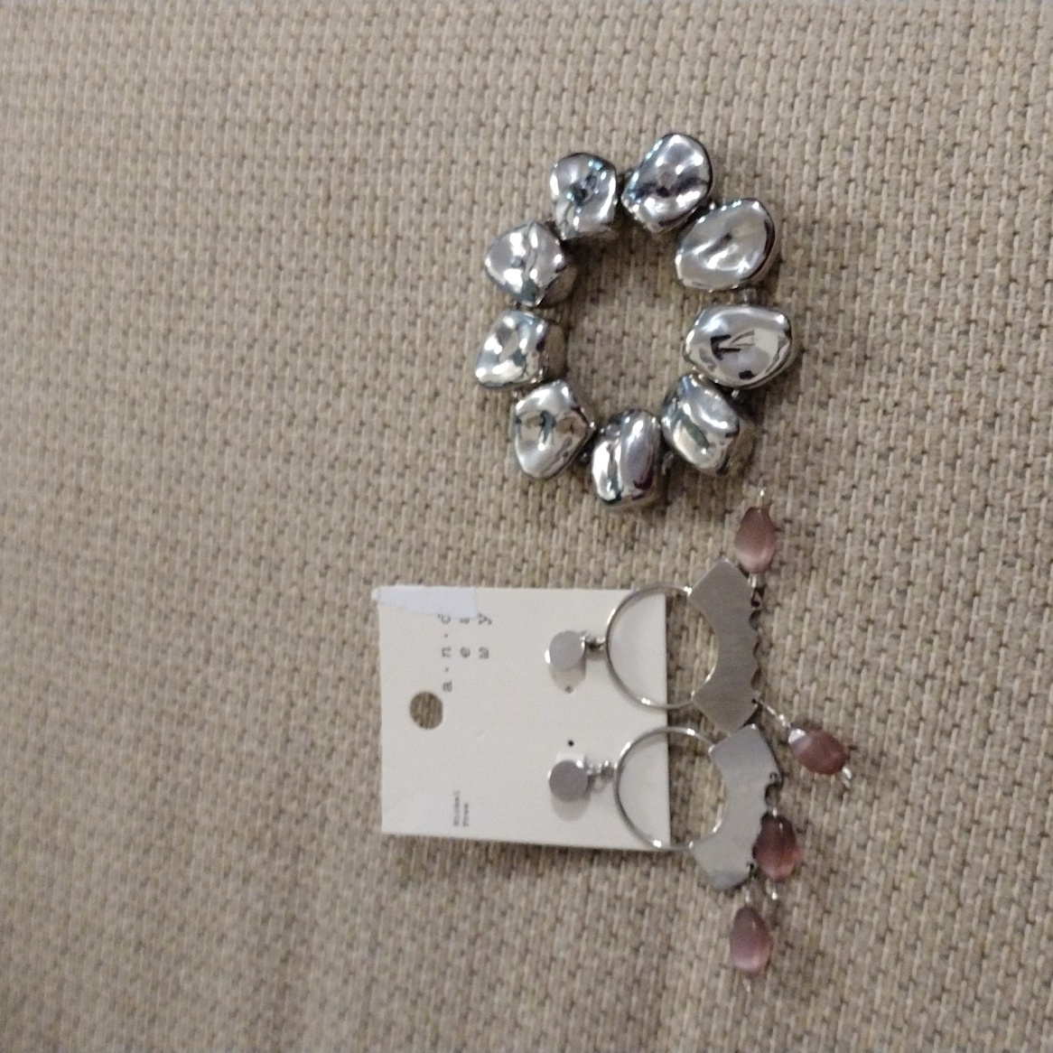 Nwt Earrings And Euc Stretch Bracelet